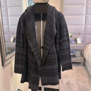 Vince Long Hooded Striped Cadigan Size Small